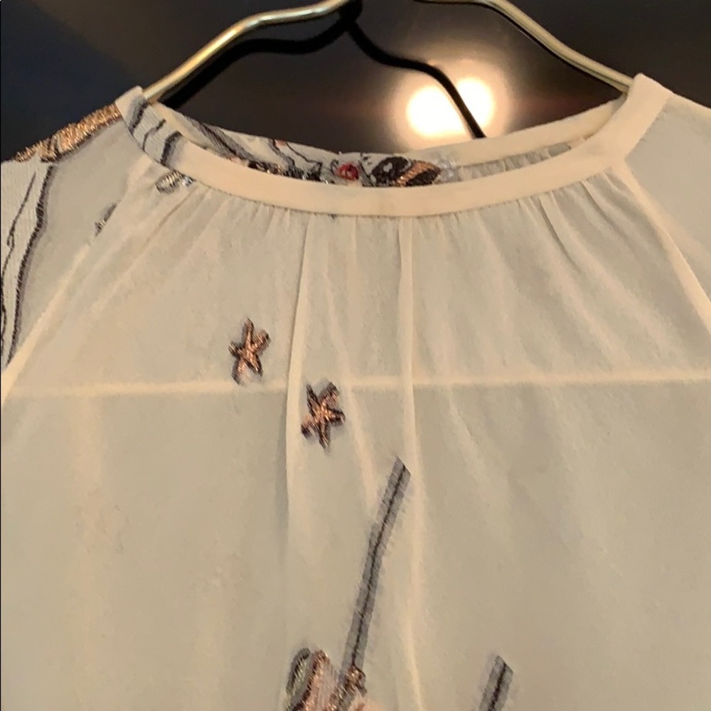 Hermes sheer blouse with embroidery - Picture 3 of 5